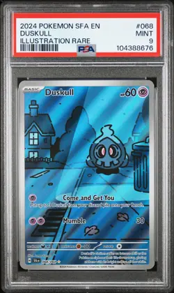 2024 Pokemon Sfa EN-Shrouded Fable Duskull #068 Illustration Rare PSA 9 - Image 1