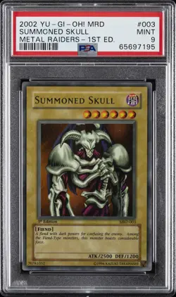 2002 YU-GI-OH! MRD-METAL RAIDERS 1ST EDITION #003 SUMMONED SKULL PSA 9 - Image 1
