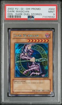 2002 YU-GI-OH! PROMO DDS-DARK DUEL STORIES #002 DARK MAGICIAN PSA 9 - Image 1