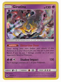 Pokemon Card Lost Thunder Giratina 97/214 Holo LP - Image 1