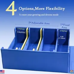 ProCase 3400+ Card Storage Box - PU Leather Deck Organizer with 3 Dividers, Blue - Image 5