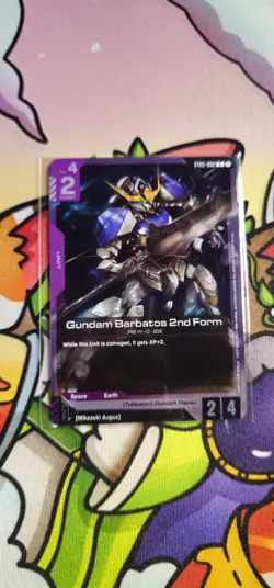 SEALED Gundam Card Game Iron Bloom Promo Barbatos ST05-002 ST05-013 Alt Art - Image 1