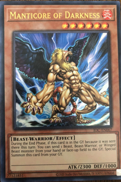 MANTICORE OF DARKNESS IOC-EN067 UNLIMITED Yugioh TCG Card - Image 1