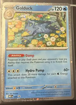 Pokemon Mega Evolution 3-pack Golduck Promo Card Promo Only SWIRL!! 008 - Image 1