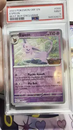 Pokemon TCG Espeon Best Buy Promo Card 086/197 Exclusive PSA 9 - Image 2