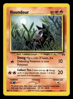 Houndour 24/75 Rare Neo Discovery Set Pokemon Card - Image 1