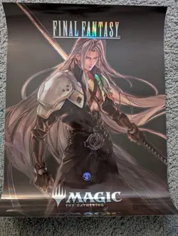 Magic Mtg Final Fantasy Poster Sephiroth Foil Exclusive Store Promo - Image 1