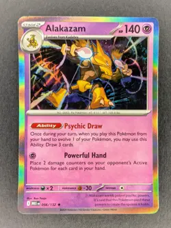 🔷 Alakazam 56/132 🔷 Holo - Mega Evolution Pokemon NM Or Better - Image 1