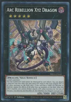 Yugioh Arc Rebellion Xyz Dragon PHRA-EN041 1st Edition Secret Rare NM - Image 1