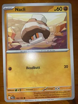 Pokemon TCG Nacli Card Paldea Evolved Scarlet Violet 120/193 Near Mint 2023 - Image 1