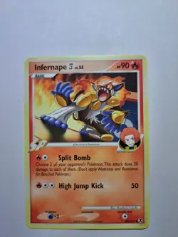 Infernape 43/111 2009 Rising Rivals Pokemon Card Non Holo Rare - Image 1