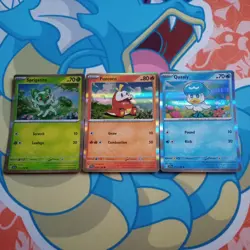Sprigatito, Fuecoco, Quaxly Bundle Holo Cards 013-036-052/198 Pokemon TCG - Image 1