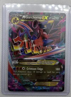 Pokemon Mega M Garchomp EX Black Star Promo Rare Holo Card XY168 - Image 1