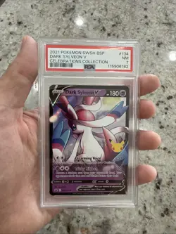 Dark Sylveon V SWSH134 SWSH: Sword & Shield Promo Cards Holo PSA 7 - Image 1
