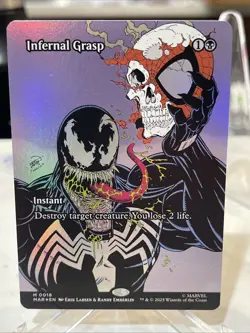 Magic the Gathering - Infernal Grasp (Borderless) - (MAR) (FOIL) #18 Spider-man - Image 1
