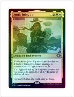 1x Annie Joins Up, Foil, Outlaws of Thunder Junction, Magic MTG NM - Image 1