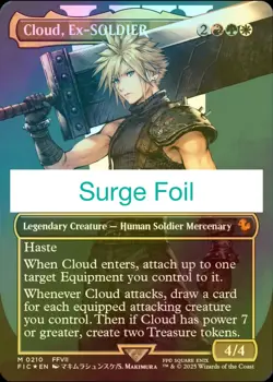 MTG Cloud, Ex-SOLDIER Surge Foil 210 Borderless - Final Fantasy English FIC - Image 1