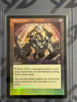 MTG Magic TCG - FOIL Static Orb - 7th Edition - Lightly Played - 2001 Vintage - Image 1