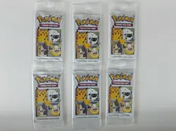 k6 Lot Pokemon 25th Anniversary Booster Pack Promo General Mills Pikachu NEW - Image 1