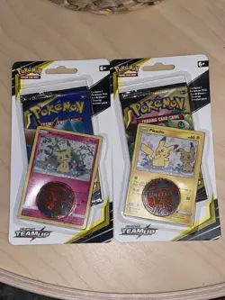TEAM UP Checklane Blister Packs Pokemon Sun & Moon Booster Lot of 2 - SEALED - Image 1