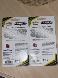 TEAM UP Checklane Blister Packs Pokemon Sun & Moon Booster Lot of 2 - SEALED - Image 2