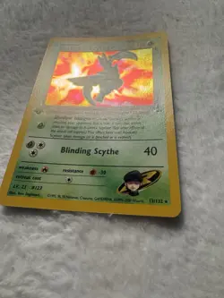 Pokemon TCG- Rocket's Scyther 13/132 Gym Heroes 1st Edition w/Swirl Nm - Image 2