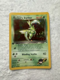 Pokemon TCG- Rocket's Scyther 13/132 Gym Heroes 1st Edition w/Swirl Nm - Image 4