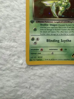 Pokemon TCG- Rocket's Scyther 13/132 Gym Heroes 1st Edition w/Swirl Nm - Image 5