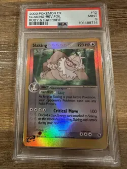 2003 Pokemon Ex Slaking Reverse Holo/Foil 12/109 Ruby & Sapphire #12 PSA 9 MINT - Image 1