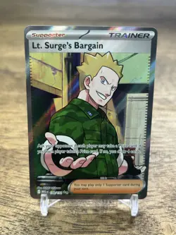 Lt. Surge's Bargain 170/132 Ultra Rare Full Art Pokemon Mega Evolution NM - Image 1