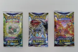 3 Packs Of Pokemon Sword & Shield Brilliant Stars Booster Pack Sealed - Image 1