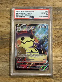 GRADED PSA 10 2022 Pokemon SWSH FA/Mimikyu VMax Brilliant Stars #TG17 - Image 1