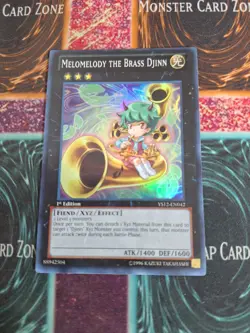 Yu-Gi-Oh! Melomelody the Brass Djinn YS12-EN042 Super Rare 1st Edition NM a1/ - Image 1