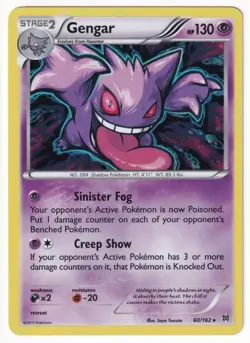 Gengar 60/162 Cosmos Holo Rare Breakthrough Pokemon Card LP -NM - Image 1