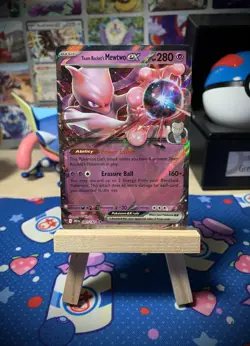 Destined Rivals Pokemon TCG Team Rockets Mewtwo EX Double Rare Card 081/182 NM - Image 1