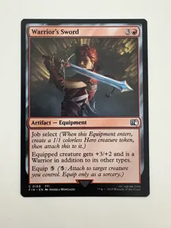 Warrior’s Sword MTG Magic the Gathering Card NM Near Mint FIN - Image 1