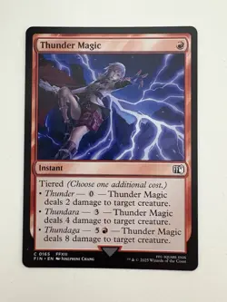 Thunder Magic MTG Magic the Gathering Card NM Near Mint FIN - Image 1