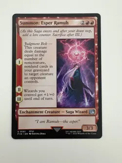 Summon: Esper Ramuh MTG Magic the Gathering Card NM Near Mint FIN - Image 1