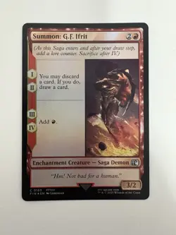Summon: G.F. Ifrit Foil MTG Magic the Gathering Card NM Near Mint FIN - Image 1
