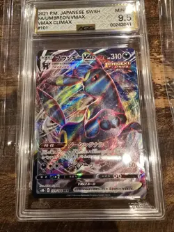 Umbreon VMAX 101/184 Jpn AGS 9.5 Holo Pokemon Card Mint+ Climax SWSH - Image 1