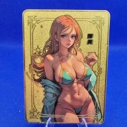 Nami - One Piece | Sea Moon Partying | Metall Waifu Goddess Story Card - Image 1