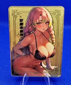 Mitsuri Kanroji - Demon Slayer Moon Partying Metall Waifu Goddess Story Card - Image 1
