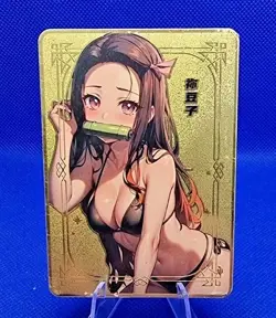 Nezuko Kamado - Demon Slayer Sea Moon Partying Metall Waifu Goddess Story Card - Image 1