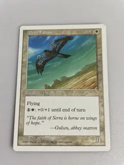 1997 Magic The Gathering “ Mesa Falcon “ Summon Falcon Card. - Image 1