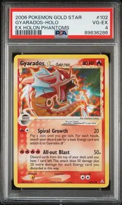✨ Pokemon Card PSA 4 NM-MT Gyarados Gold Star Ex Holon Phantoms 2006 102/110 ✨ - Image 1