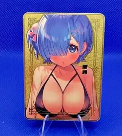 Rem - Re: Zero | Sea Moon Partying | Metall Waifu Goddess Story Card - Image 1