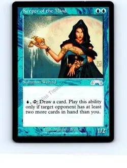 Keeper of the Mind #36 Blue Uncommon Exodus MTG LP Exc+/NM - Image 1