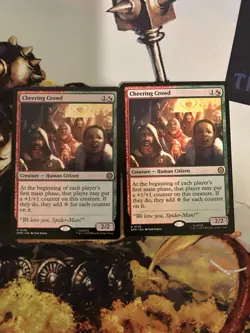 2x Cheering Crowd MTG Marvel’s Spider-Man Rare Nonfoil NM - Image 1