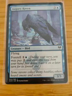 MTG Augury Raven 044 Kaldheim M/NM Free UK P&P - Image 1