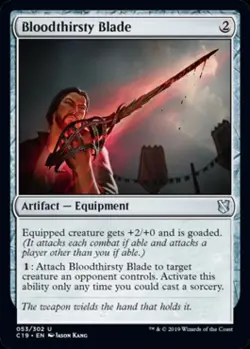 Bloodthirsty Blade - Light Play MTG Commander 2019 - Image 1